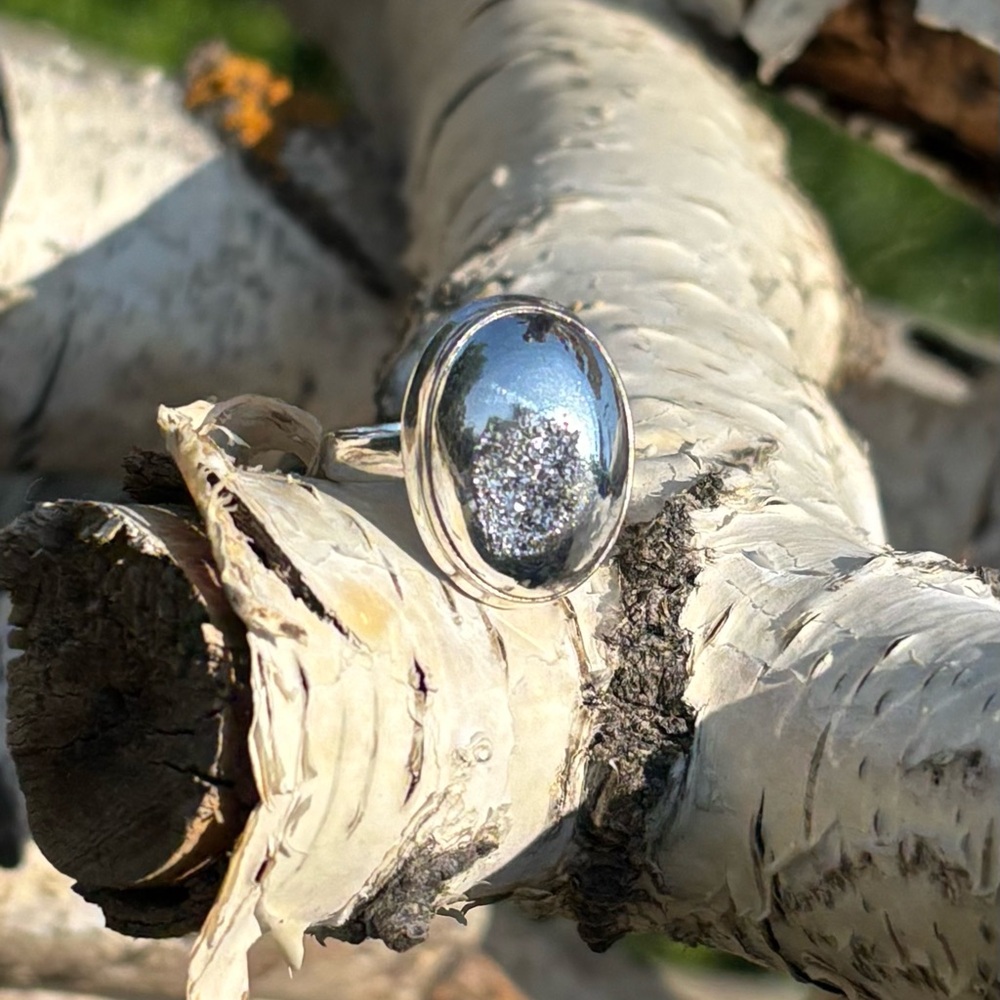Platinum Aura Druzy Ring - Picture 13 of 14